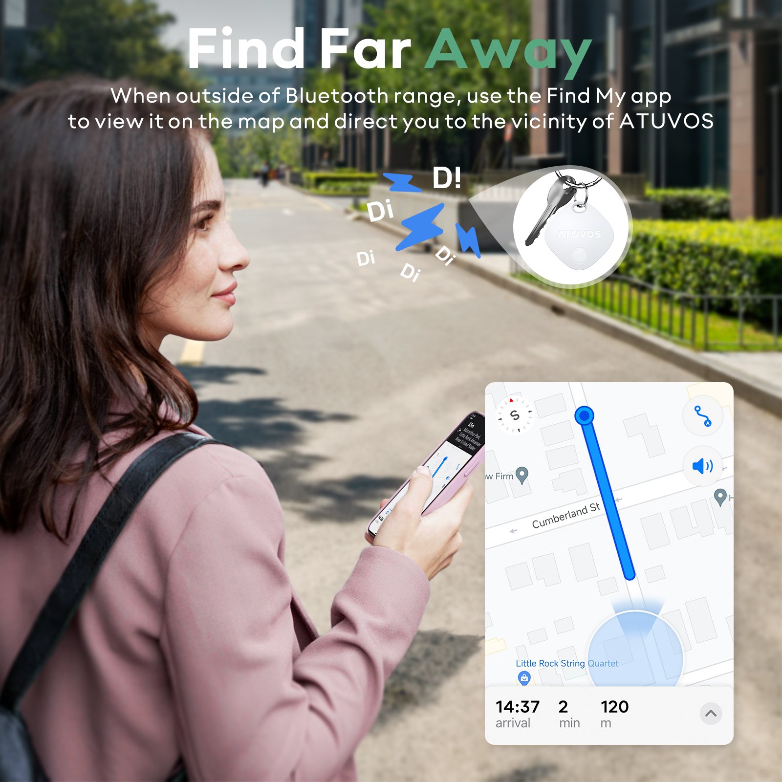 Atuvos Hot Sale Mini GPS Tracker Smart Pet Tag & Vehicle Locator Online Tracking for Apple Air 2G 3G 4G GPS Tracker Case